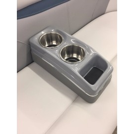 BUYCUPHOLDERS.COM Portable Cup Holder (MarIne RV Pontoon Boat) Silver/Grey SS BUYCUPHOLDERS.COM