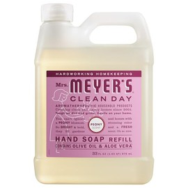 Mrs. Meyer’s Refill Jabón de Manos Líquido Peonía, 975 ml | Repuesto Dulce con Aroma Natural a Peonía| Fórmula Suave de Origen Vegetal | Ideal para Uso Diario | Sin Parabenos ni Crueldad Animal