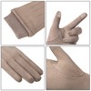 Kebesu Womens Winter Suede Gloves With Touchscreen Texting Finger Wool