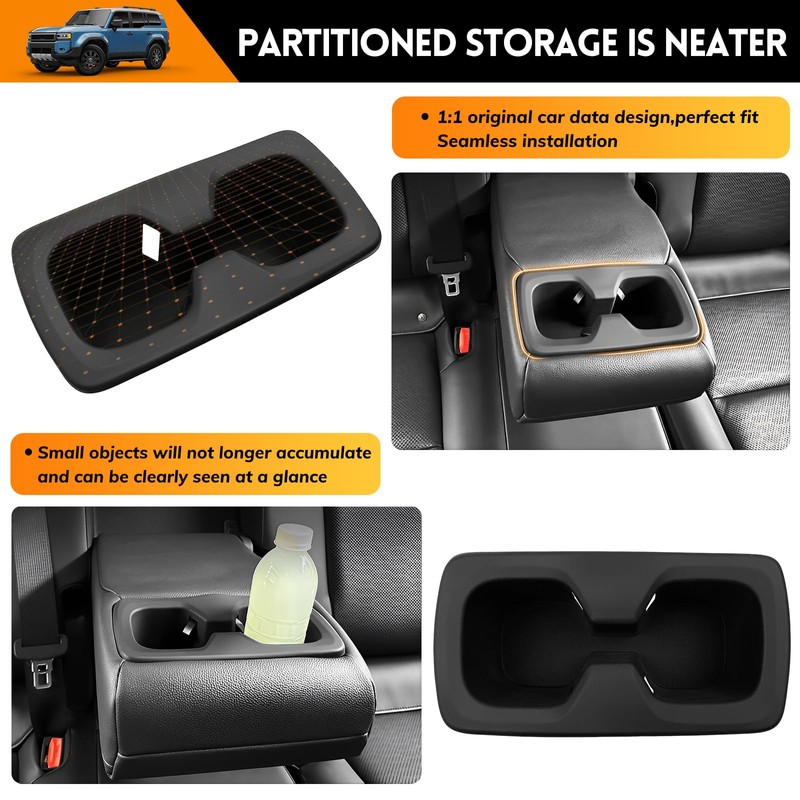 HUYINPJ 2Row Cup Holder Compatible with Toyota Land Cruiser 250