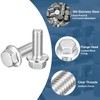 sourcing map 10Pcs 3/8-16 x 1" Flanged Hex Head Bolts,