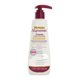 Huggies Supreme, Crema Corporal para Bebé, 200 ml, Con Karité, Vitamina E y Pantenol