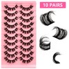 Cluster Lashes False Eyelashes Individual D Curl Russian Strip Lashes