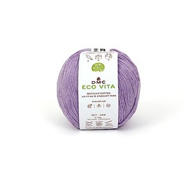 DMC Eco Vita - (136 Purple - Lavender) - 100 g Ball - Recycled Cotton for Fashionable Garments, Hats, Bags and Knitting Accessories