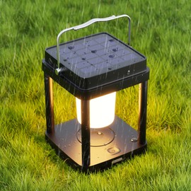 JOHUNT Solar Lantern Outdoor Table Lamp,Touch Control Outdoor Cordless Lantern, Solar Lanterns Waterproof Rechargeable Lanterns for Reading, Walking, Camping