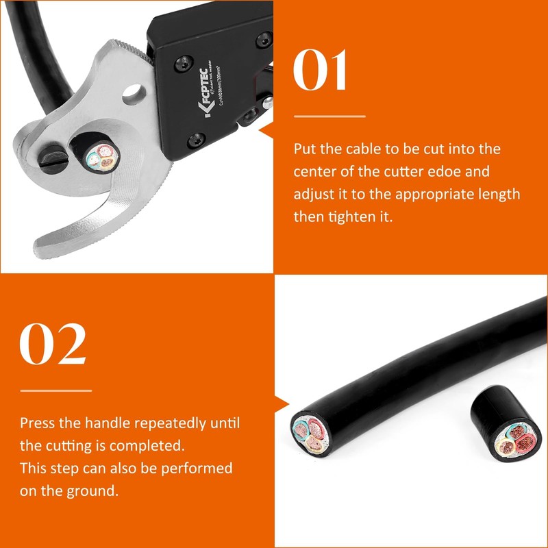 KF CPTEC Cable Cutters - Heavy Duty Ratchet Wire Cutters
