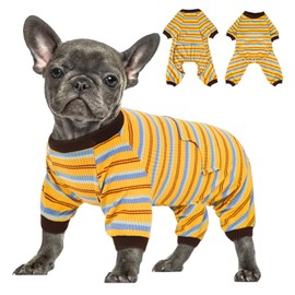 Khatibb Dog Pajamas, Dog Stretchy Clothes Pjs for Small Medium Size Dogs, Doggie Long Sleeve Onesies for Girl Boy, Anti-Licking Cone Collar Alternative Dog Onesie for Small Medium Cats Dogs