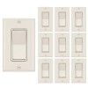 Maxbright Decora Light Switch Ivory Single Pole Paddle Rocker UL