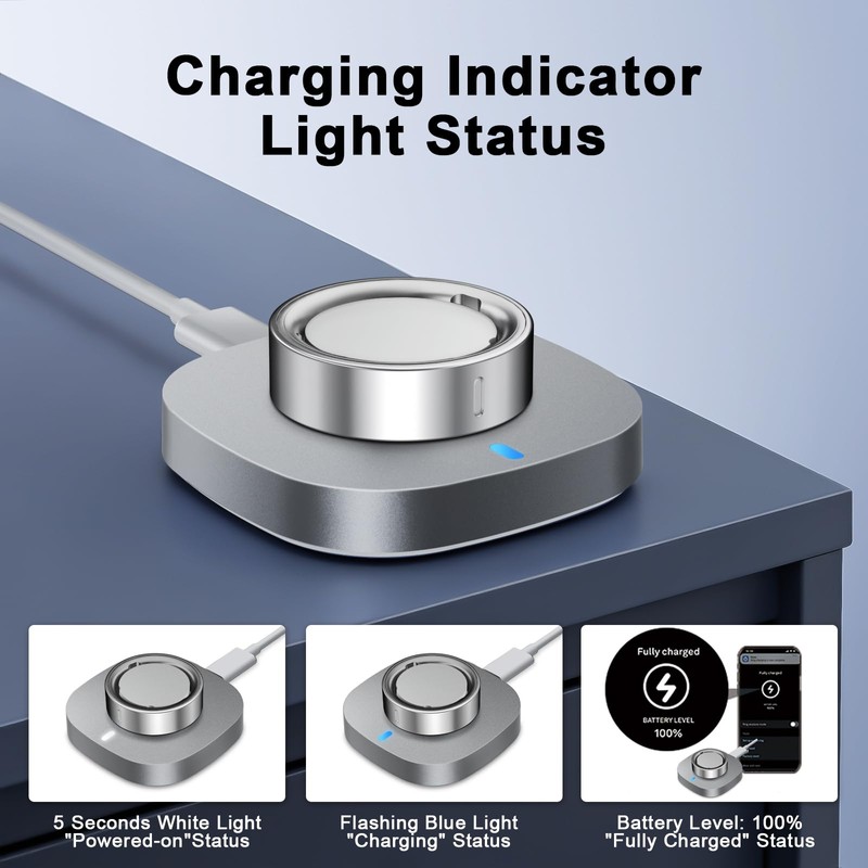 Vigamen Charger Compatible with Aura-Ring Gen 4 Size 8,Fast Charging