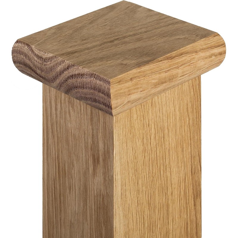 Blueprint Joinery Cambridge Oak Flat Newel Cap 102x102x27mm, Full Stair