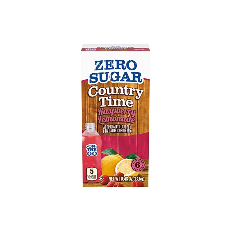 Country Time Zero Sugar Raspberry Lemonade Powdered Drink Mix, 6