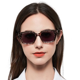MARE AZZURO 1.25 Reader Sunglasses Women Large Stylish Sun Readers Outdoor UV Protection 100 125 150 175 200 225 250 275 300 350 400 (Leopard, 1.25)