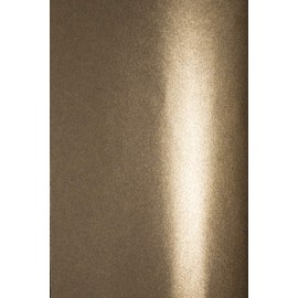 Netuno 20 x Craft Cardboard, Mother-of-Pearl Brown, DIN A4, 210 x 297 mm, 250 g, Aster Metallic Club Gold, Pearlescent Gloss Cardboard, Metallic Shiny Pearlescent Paper for Crafts, Decorating,