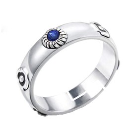 Shopular Anime Moving Castle S925 - Anillo de plata de ley Sophie para cosplay, regalo de cumpleaños y Navidad, Ajustable, Plata, zafiro azul