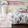 MILDLY 100% Washed Cotton Duvet Cover - Purple Hydrangea Floral