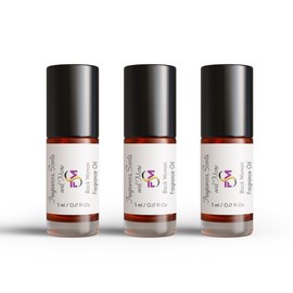 Black Woman Fragrance Oil - 3 Bottles 0.17 Fl Oz Glass Roll On (5ml)