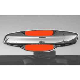 Luxshield Car Door Handle Protective Film Grip for Skoda Fabia 4 (IV) I 2021-2025 - Scratch Protection, Paint Protection Film - Transparent Glossy