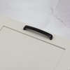Matt Black Kitchen Cupboard D Bar Handle 160mm Fixing Curved
