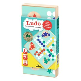 moses. Ludo, Kinderspiel für zuhause und unterwegs, Outdoor Brettspiel mit Magnetverschluss zum Mitnehmen, Zeitloser Spieleklassiker für Kinder ab 4 Jahren