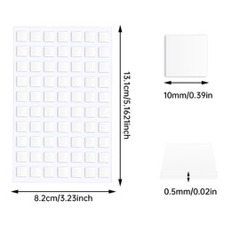 JANYUN 280 Pcs Double Sided Sticky Dots Removable Square Putty Clear Double Sided Tape for Crafts No Trace Sticky Tack Adhesive Tape (Square 10 mm)