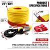 Synthetic Winch Rope 1/2" x 92'-25000 lbs Winch Line with