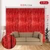 PartyWoo Red Streamers Fringe Curtain Backdrop 3 pcs 8.2 ft