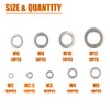 ISPINNER 580pcs Flat Washers, 304 Stainless Steel Washers 9 Sizes
