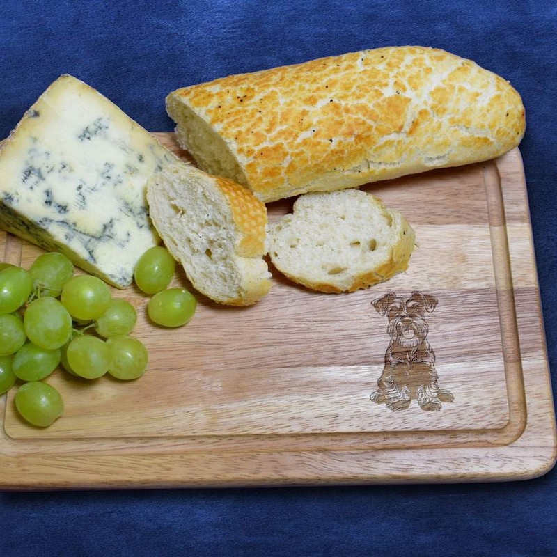 'Mini Schnauzer Sitting ' Wooden Chopping/Cutting Board (WB00085048)