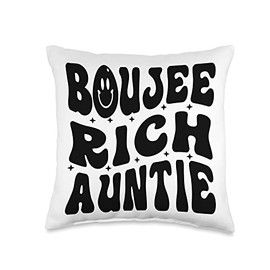 Boujee Rich Auntie - Funny Family Vacation - Thanksgiving Throw Pillow