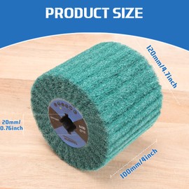 MOGRQAP Sanding Roller Brush Grit 180 Sanding Sleeves Sanding Roll Brush Sanding Rollers for Satin Machine Brush Machine Wood Metal Surface Polishing