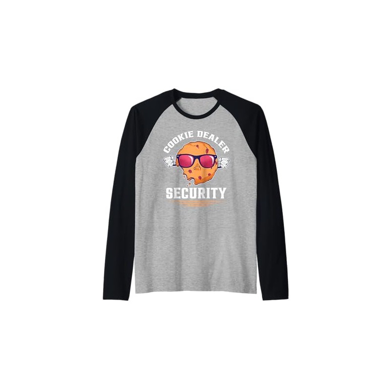 Cookie Dealer Security Funny Snack Lover Gift Raglan Baseball Tee