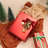 LaRibbons Christmas Wrapping Paper, Matte Metal Red Solid Color Paper