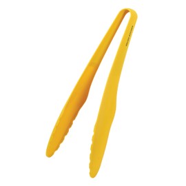 Delish Kitchen Pearl Metal Tongs, All Nylon, Yellow, G-5205