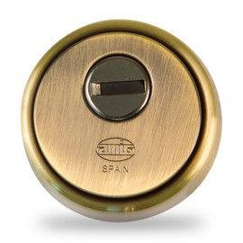 Amig - Model 31 Protective Rosette Steel Reinforced Sintered Steel Body Drill Resistant Leather Coloured for Doors of at least 40mm Thickness Keyhole Diameter 65mm