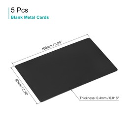 sourcing map Blank Metal Card 100x60x0.4mm Plating 201 Stainless Steel Plate Dark Gray 5 Pcs
