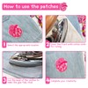 RF-patch 45Pcs Iron on Patches for Girl, Embroidered Pink Iron