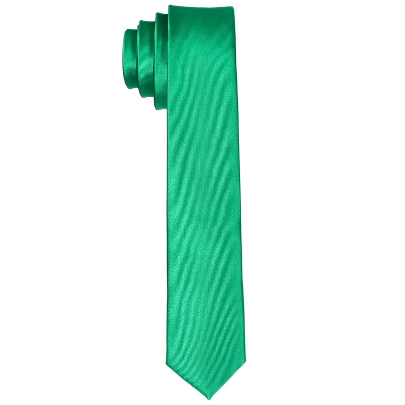 DonDon men's slim tie, 5 cm, plain, matt, shiny and