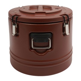 30L Portable Commercial Food Warmer, Insulated Bucket, Insulated Soup Container, Insulated Soup Carrier, Commercial Soup Containers with Lids for Restaurants, Parties (Brown)