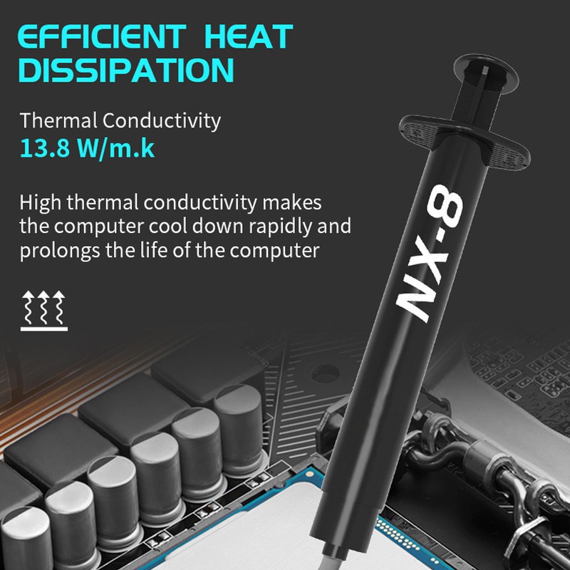 2 Pcs NX‑8 Thermal Conductive Grease Pastes 13.8W/m‑K Conductivity Thermal