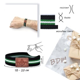 Andalusia and Betis Flag Fabric Bracelet for Men and Women Elastic Nautical, Polyester