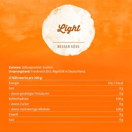 Xucker Light Erythritol 1 kg Refill Pack - Calorie Free Crystal Sugar Replacement as Vegan & Tooth-Friendly Sugar Alternative I Sugar-Free 0 kcal 100% Sweet I Erytrit Sugar Bag