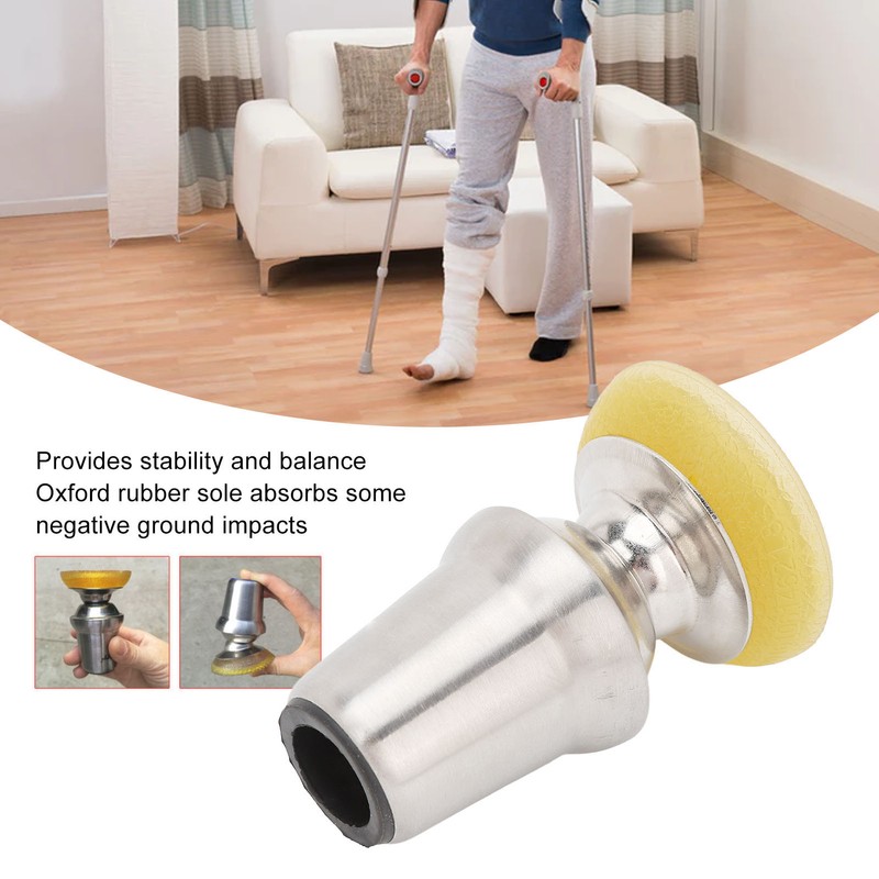 Crutch Tips Shock Absorption Universal Rotatable Thickening Oxford Rubber Stainless