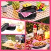 120 Sheets Pink Checkered Deli Liners and 12 Black Fast
