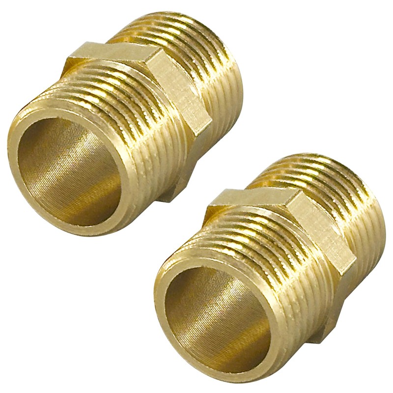 2 PCS 1/2" Male BSP Thread Brass Pipe Connector