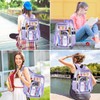 Clear Backpack with USB Charging Port for Men Women Transparent