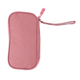 Nail Drill Bag Multi Layers Nail Drill Kit Holder Bag Portable Water Resistant Nail Drill Organizer Pouch for Travel Nail Drill Machine Storage, Pink