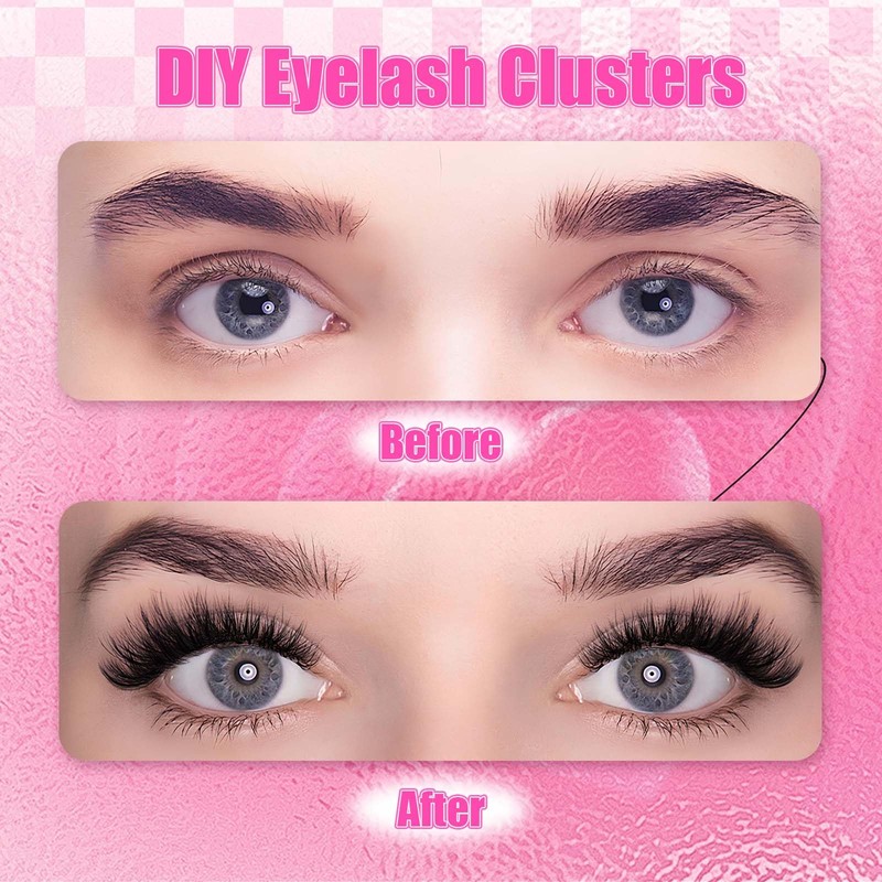 Fadlash DIY Eyelash Extensions 0.07 D-8-16 mm 100D Individual Eyelash