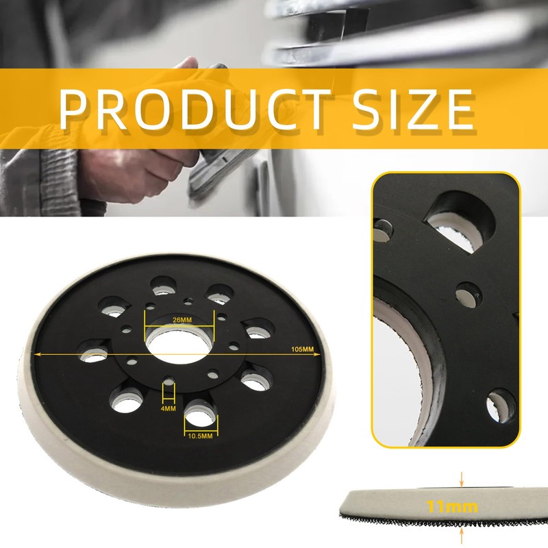5 Inch 8 Hole Hook and Loop Sanding Pad Replacement