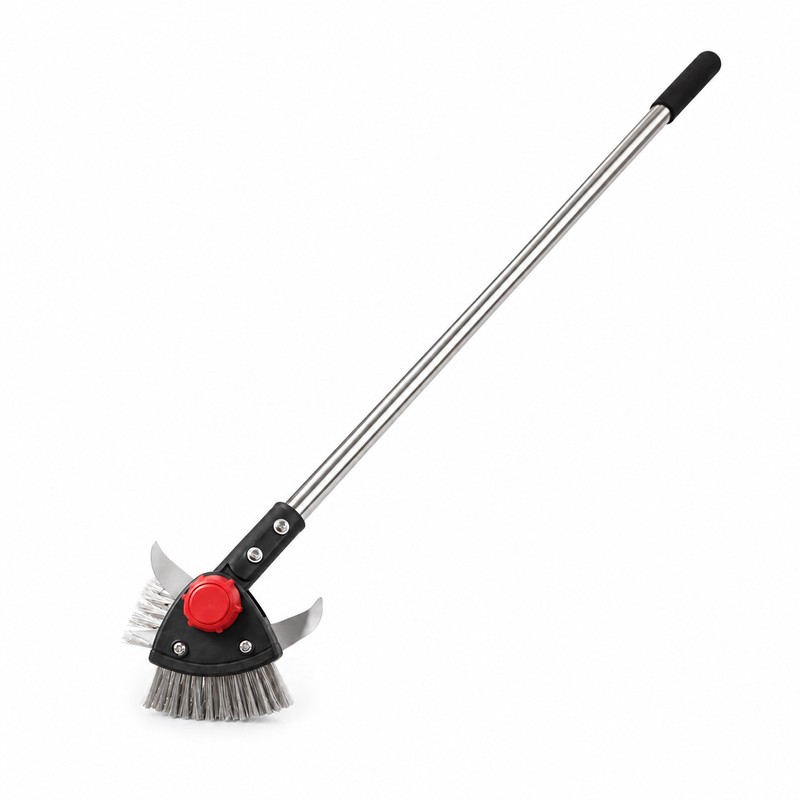 3-in-1 Adjustable Crack Weeder with Stainless Steel Scrapers and Wire