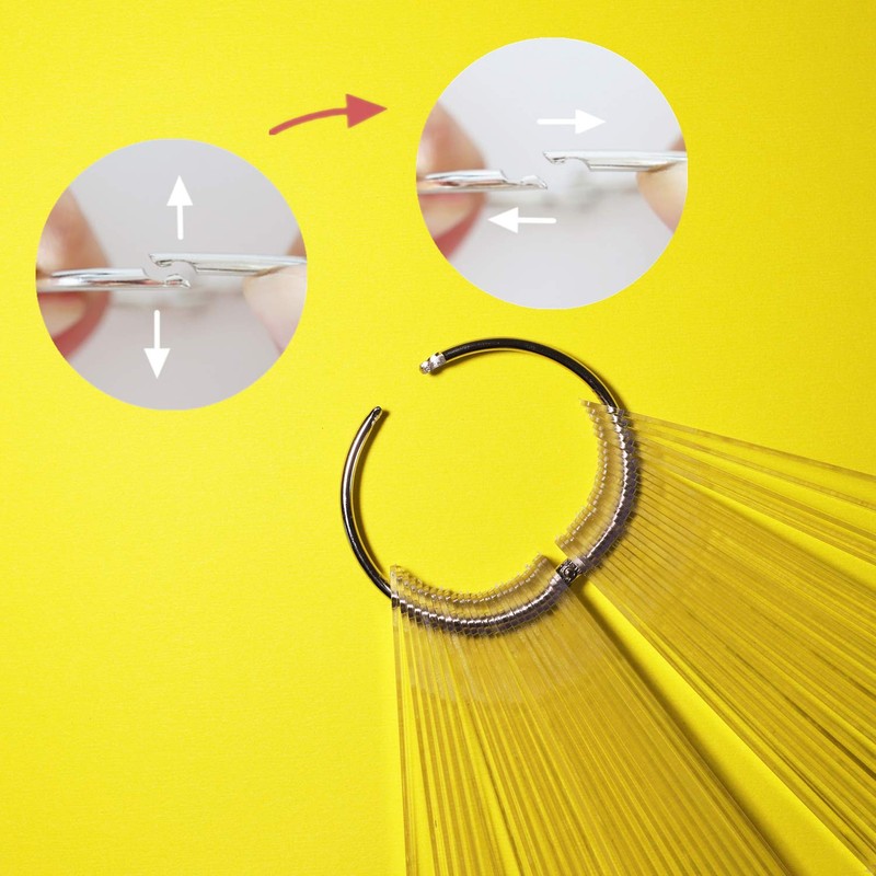 Nail Swatch Sticks with Ring for Nail Color Display Nail